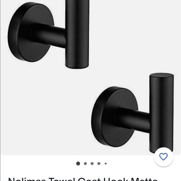 NWT Nolimas black anti-rust towel /anything hooks - Picture 4 of 11